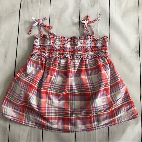 Cat & Jack Plaid Spaghetti Strap Smock Shirt 4/5 - Picture 1 of 5